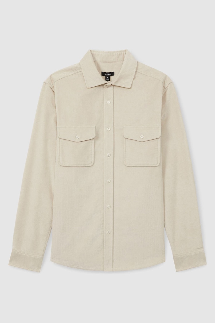 Reiss Stone Tucci Cotton Blend Corduroy Overshirt - Image 2 of 5