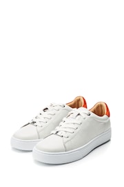 Moda in Pelle Slim Brandie Lace Up Sole White Trainers - Image 2 of 4