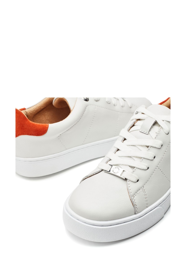 Moda in Pelle Slim Brandie Lace Up Sole White Trainers - Image 4 of 4