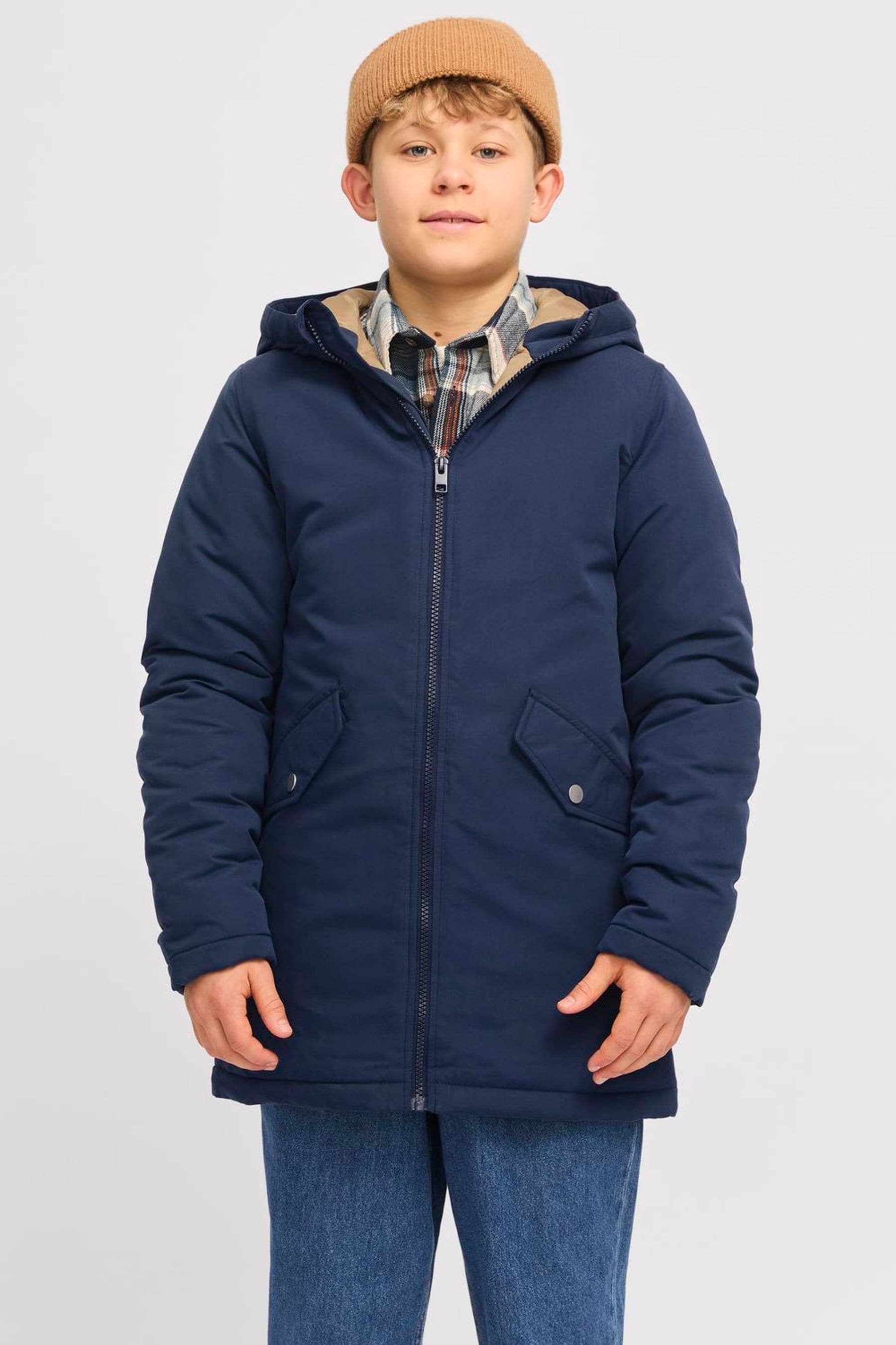 Blue longline jacket top