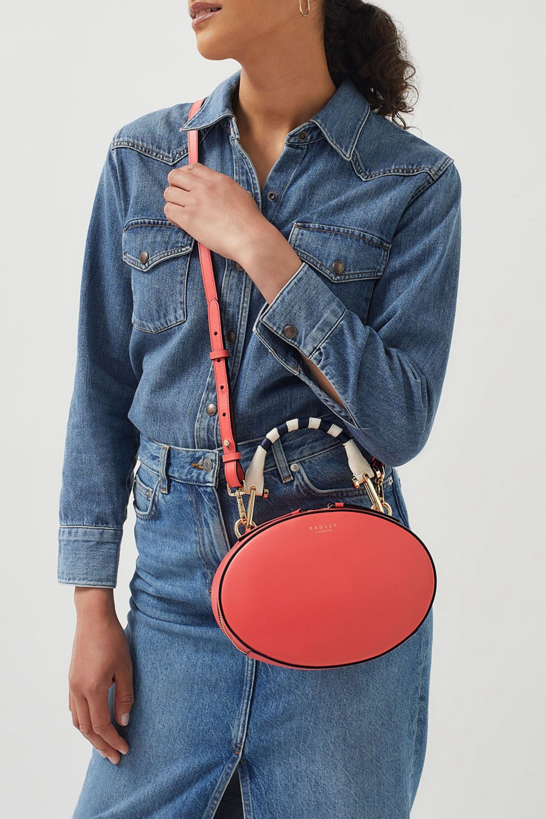 Womens Radley London Red Basil Street Seahorse Small Zip Around Grab Bag red price in Dubai UAE Compare Prices