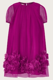 Monsoon Pink 3D Rose A-Line Dress - Image 1 of 3