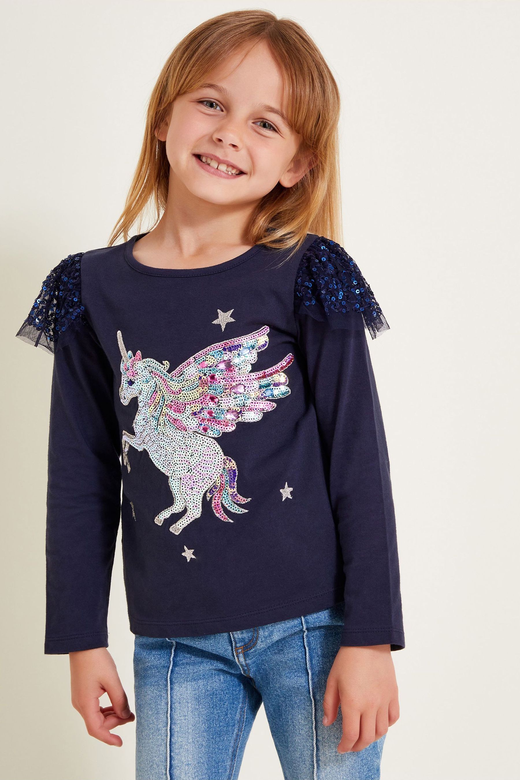 Buy Monsoon Blue Long Sleeve Unicorn Top and Leggings Set from Next Germany