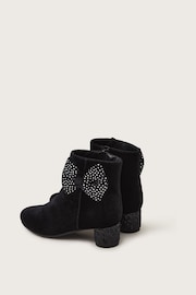 Monsoon Black Velvet Bow Boots - Image 1 of 1