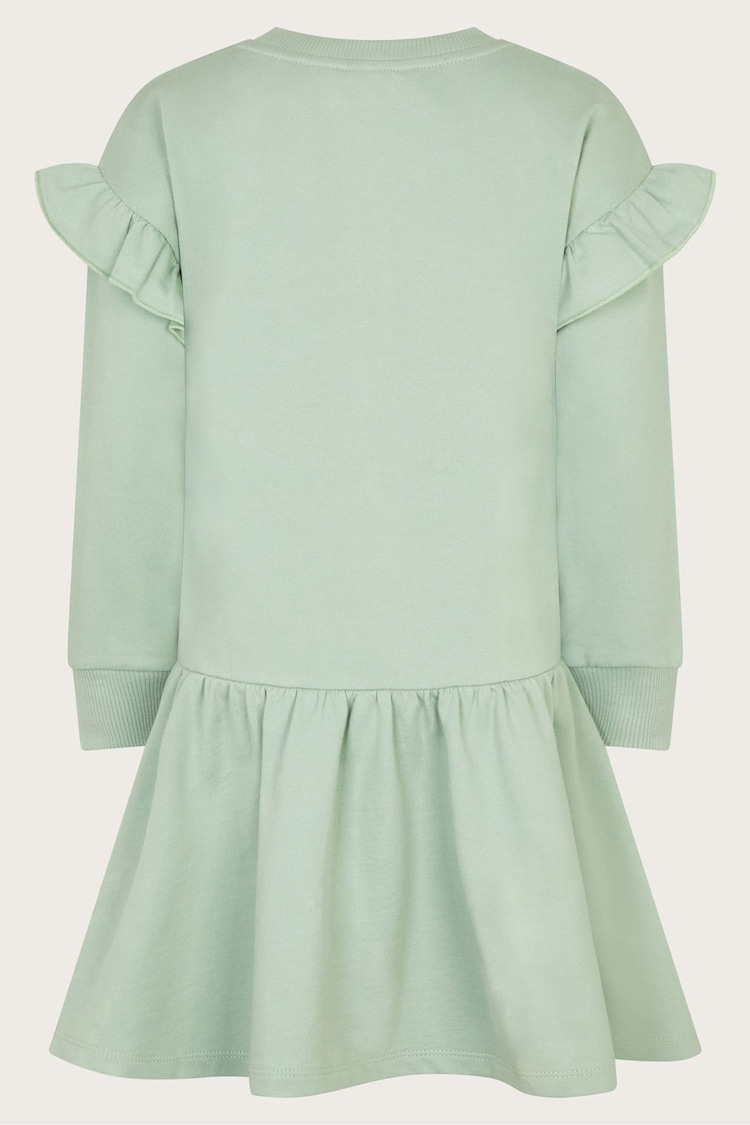 Monsoon Green 100% Cotton Unicorn Sweater Dress - Image 2 of 3