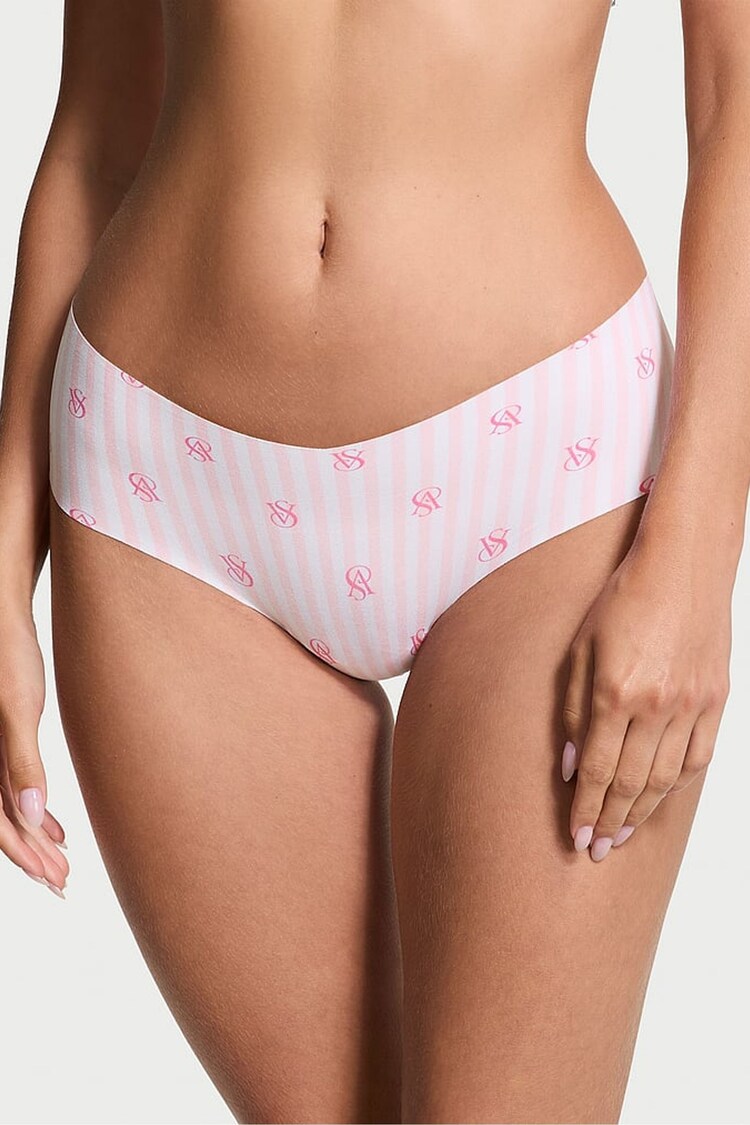 Victoria's Secret Pretty Blossom Pink Stripe Cheeky Knickers - Image 1 of 3