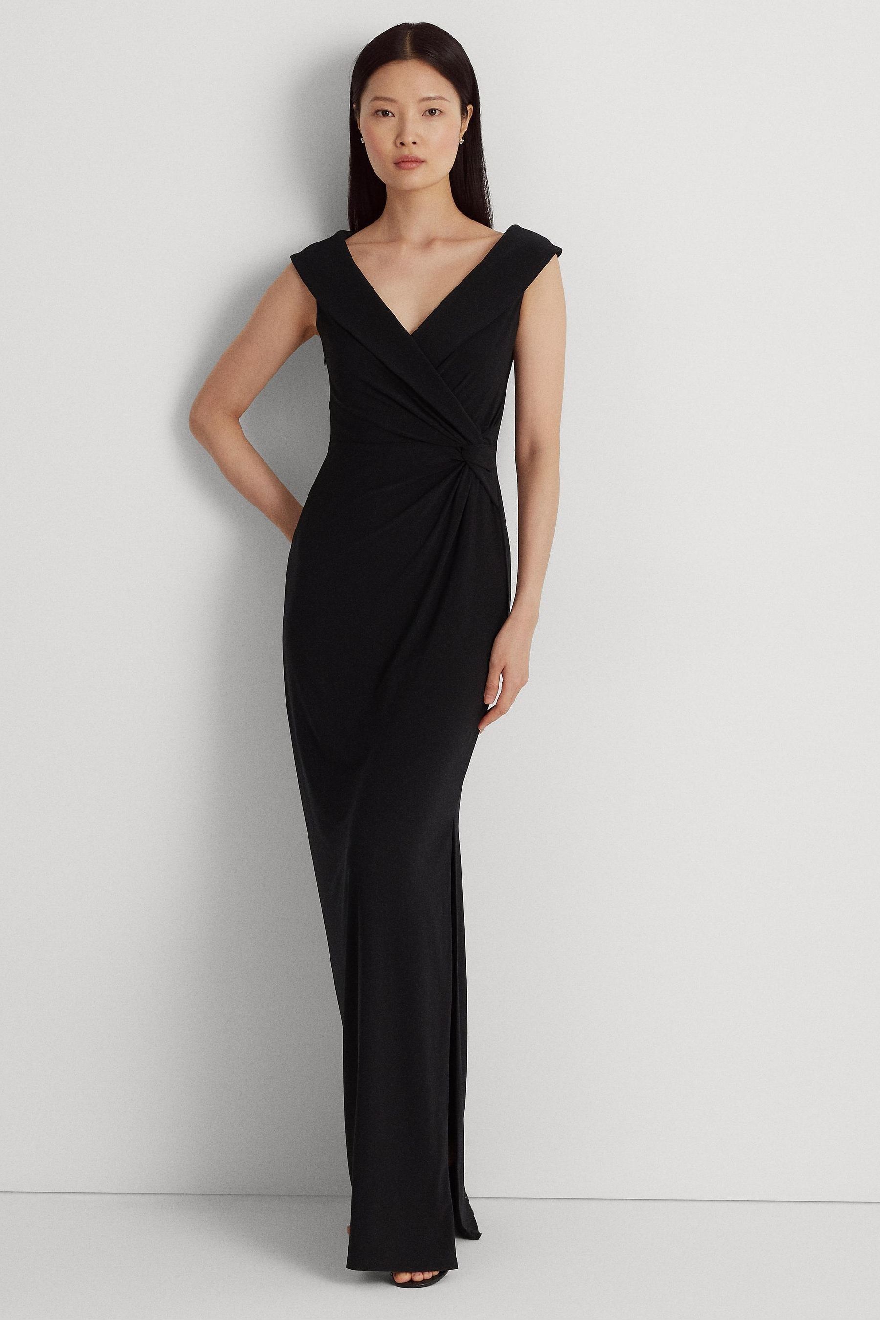 Buy Lauren Ralph Lauren Leonidas V Neck Rouched Jersey Gown Dress from the Next UK online shop