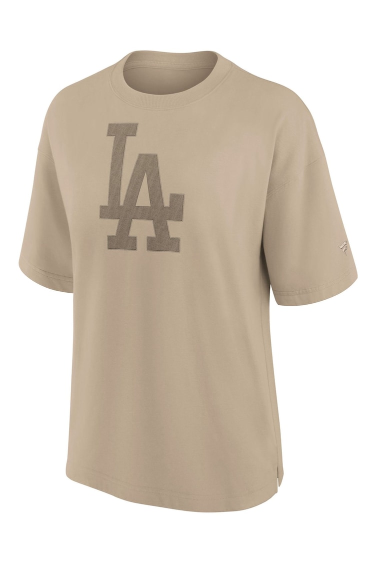 Fanatics Womens Oversized MLB Los Angeles Dodgers 100% Cotton Brown Jersey - Image 2 of 3