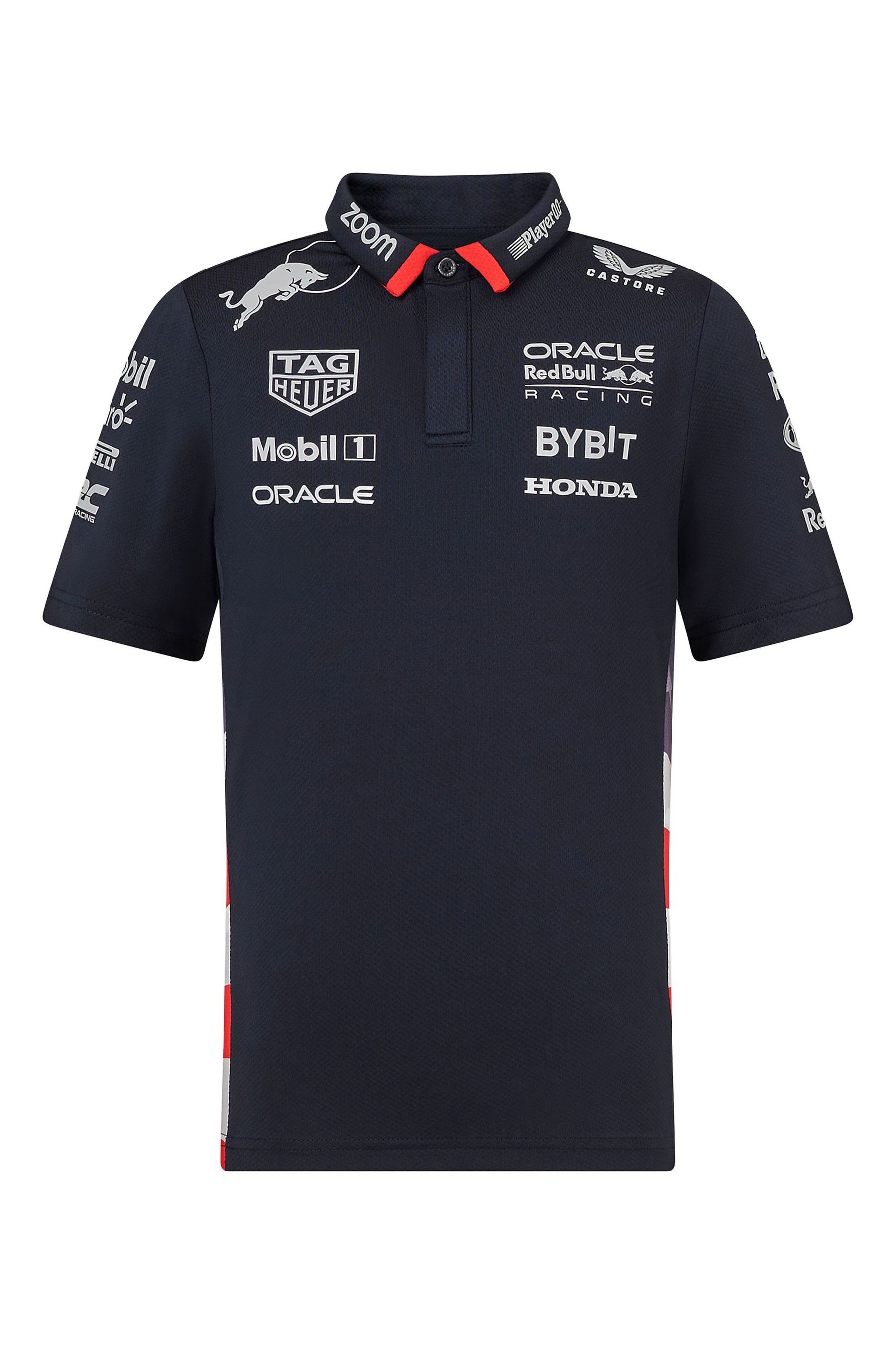 Buy Fanatics Kids Blue F1 Red Bull Racing 2024 Team USA Race Polo Shirt from the Next UK online shop
