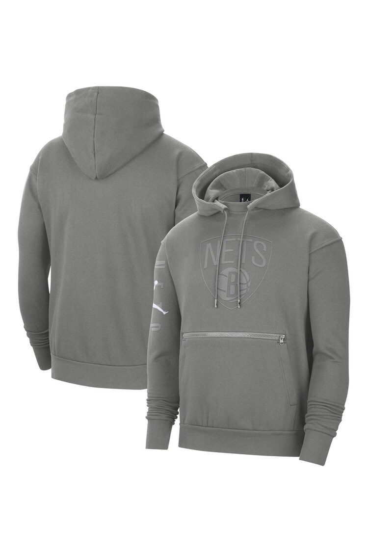 Fanatics Grey NBA Brooklyn Nets Statement Hoodie - Image 1 of 3