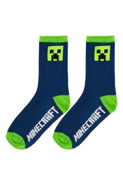 Character Green Minecraft Socks 3 Pack - Image 3 of 4