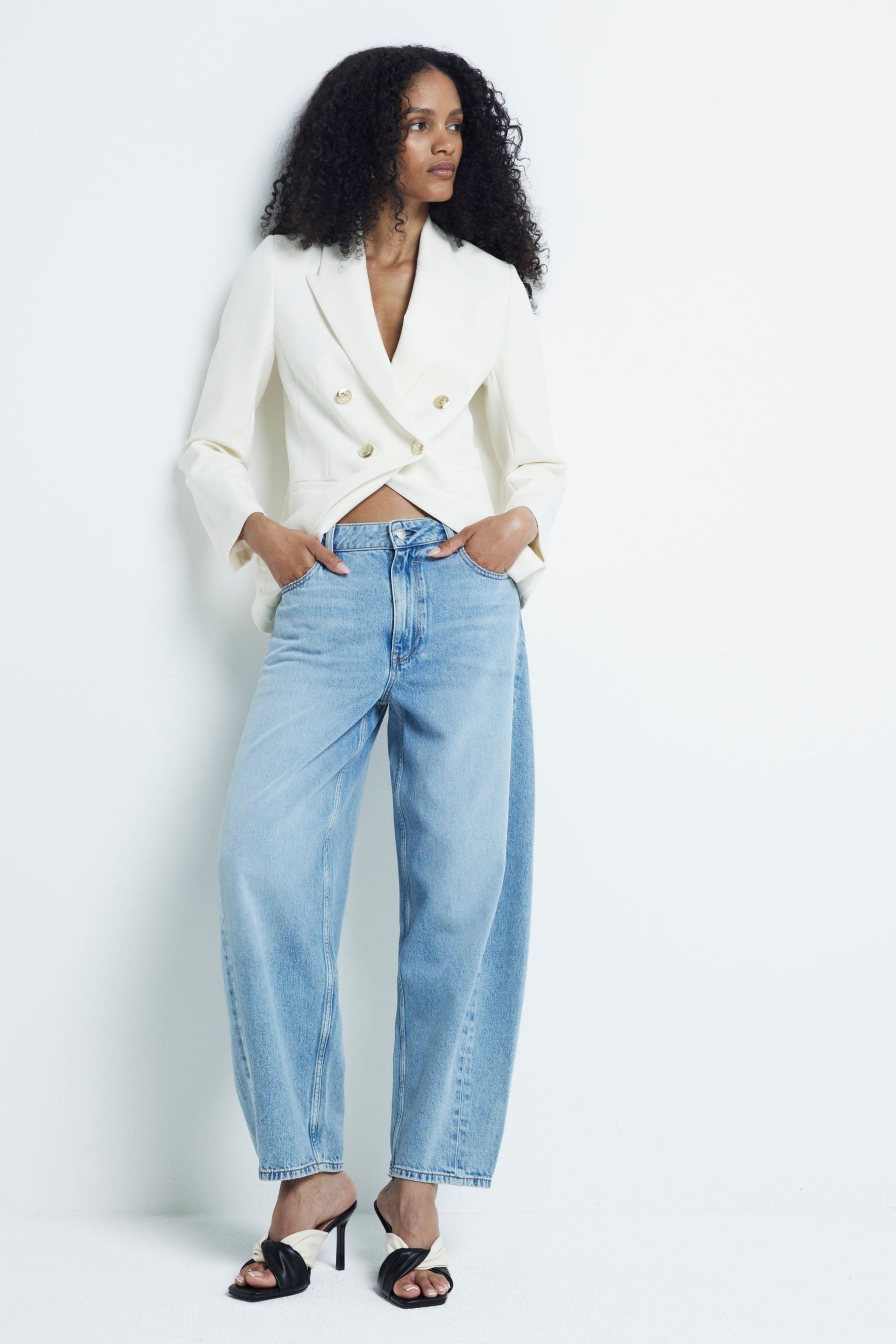 Buy River Island Cream Tailored Blazer from Next Canada