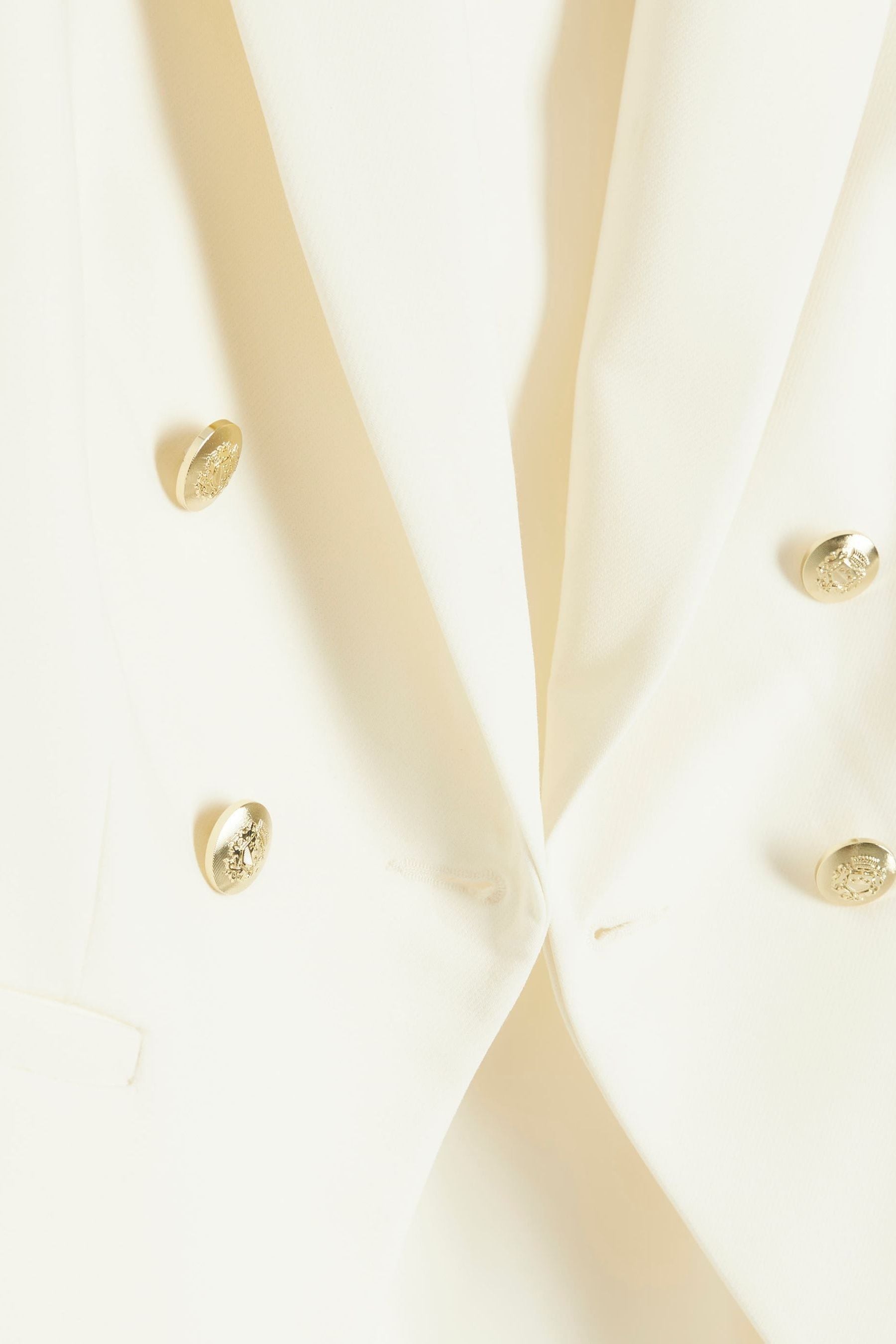 River island gold button blazer on sale