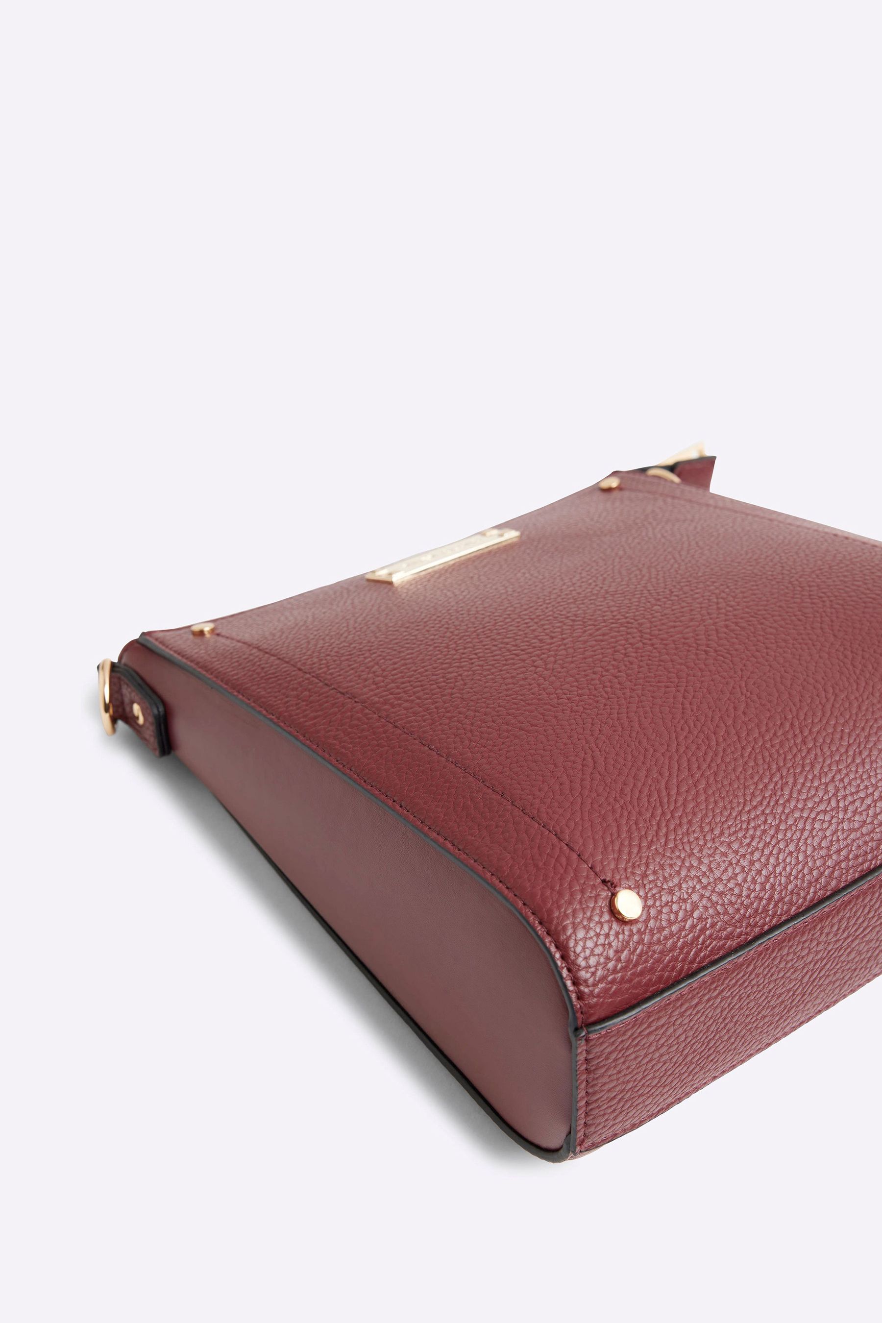 Buy River Island Burgundy Clean Structure Messenger Bag from Next Ireland