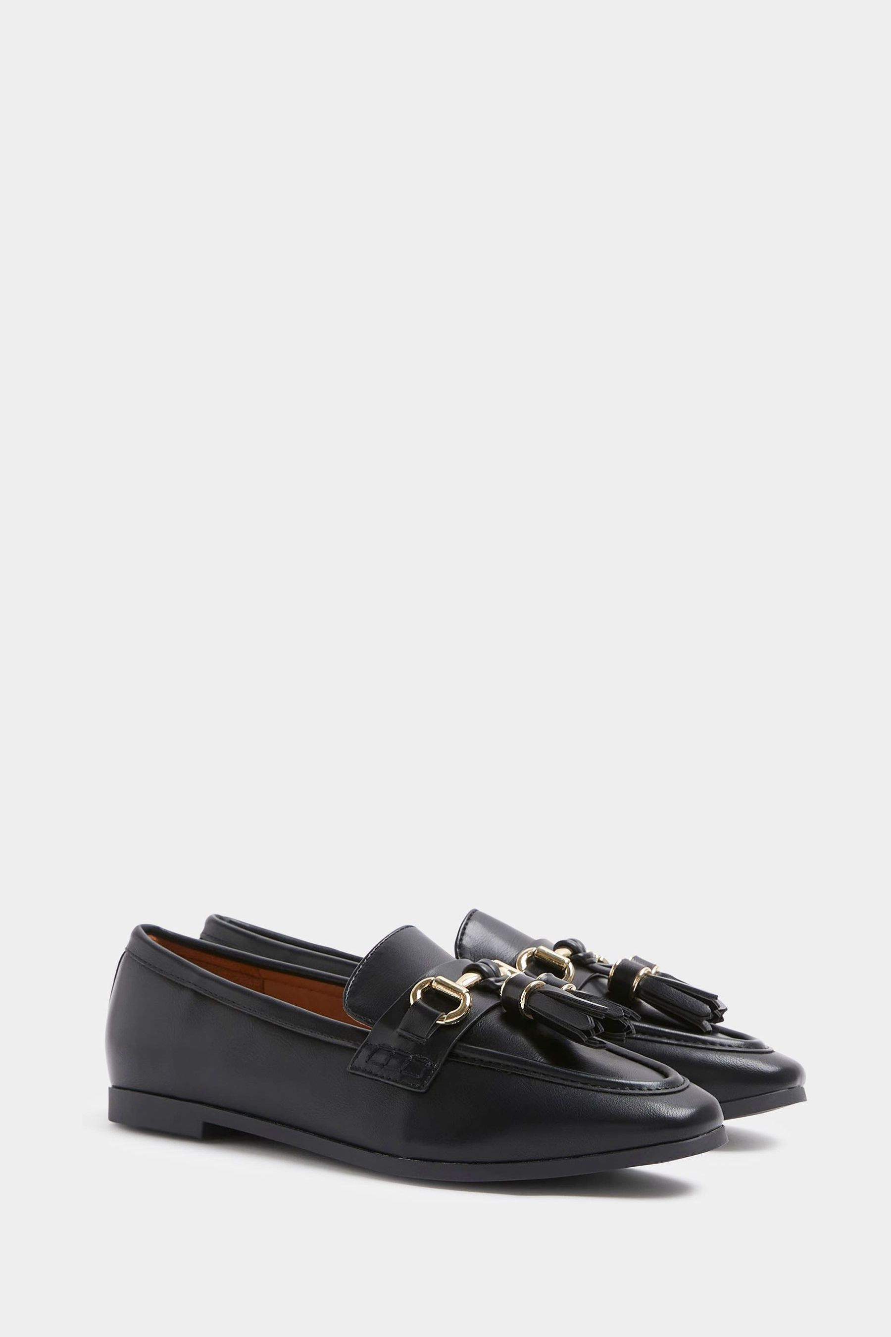 River island black tassel loafers store
