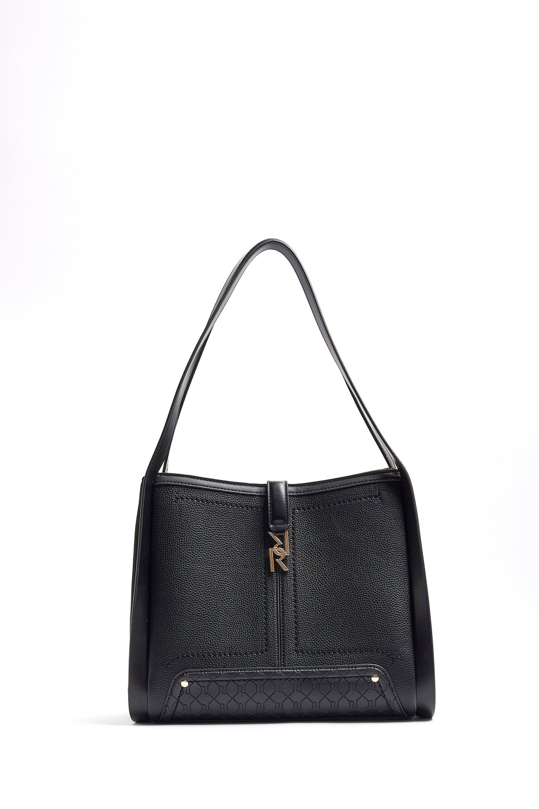 Buy River Island Black Tab Front Slouch Bag from the Next UK online shop