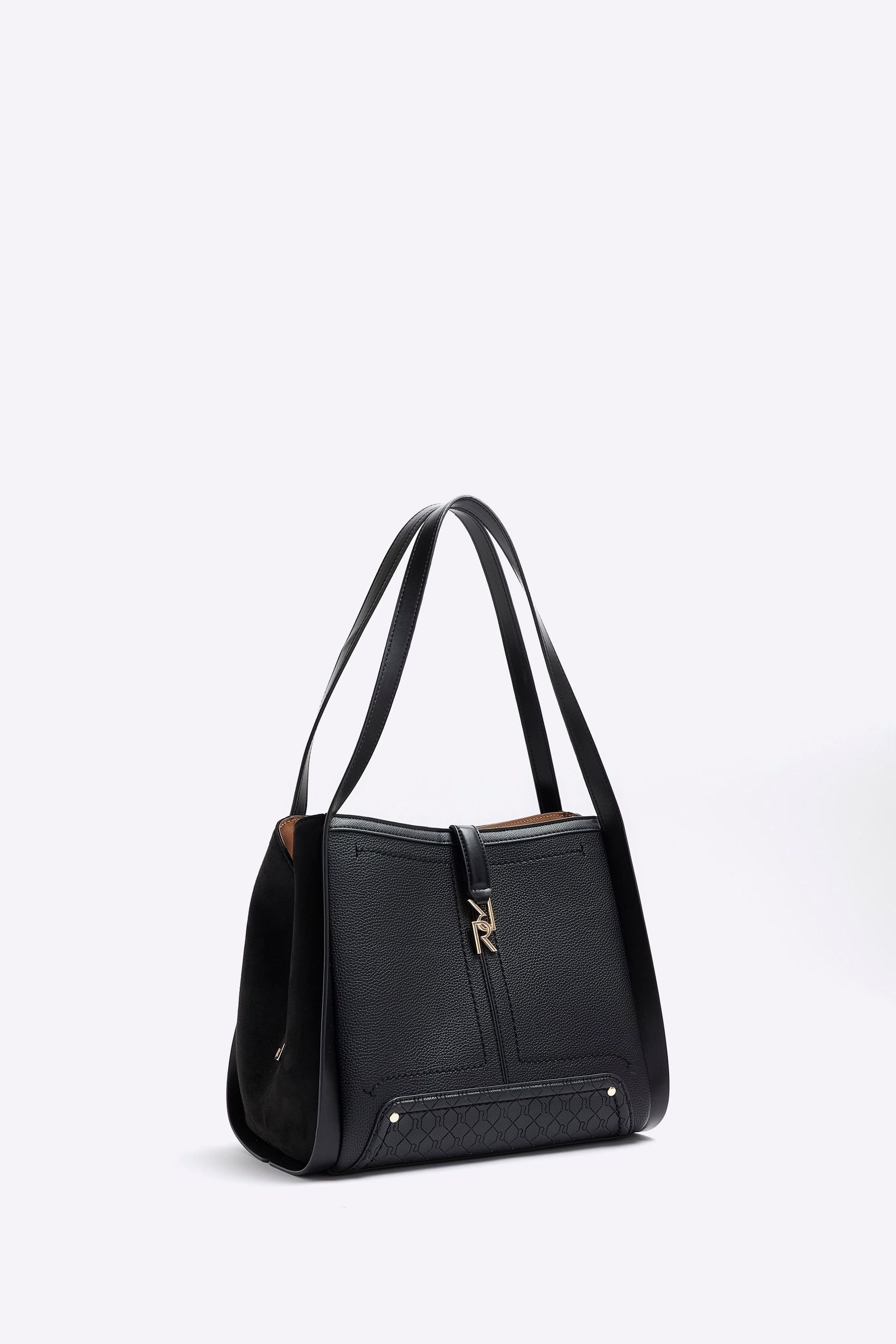 Buy River Island Black Tab Front Slouch Bag from the Next UK online shop