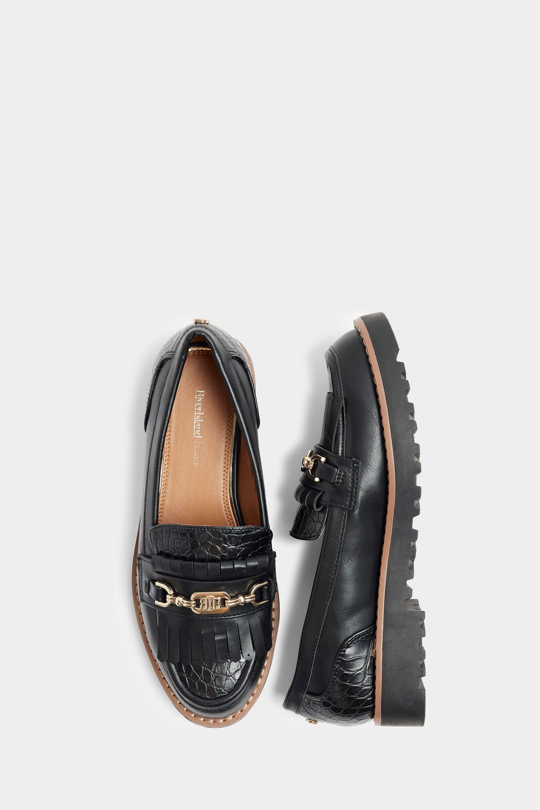 River island wide fit loafers top