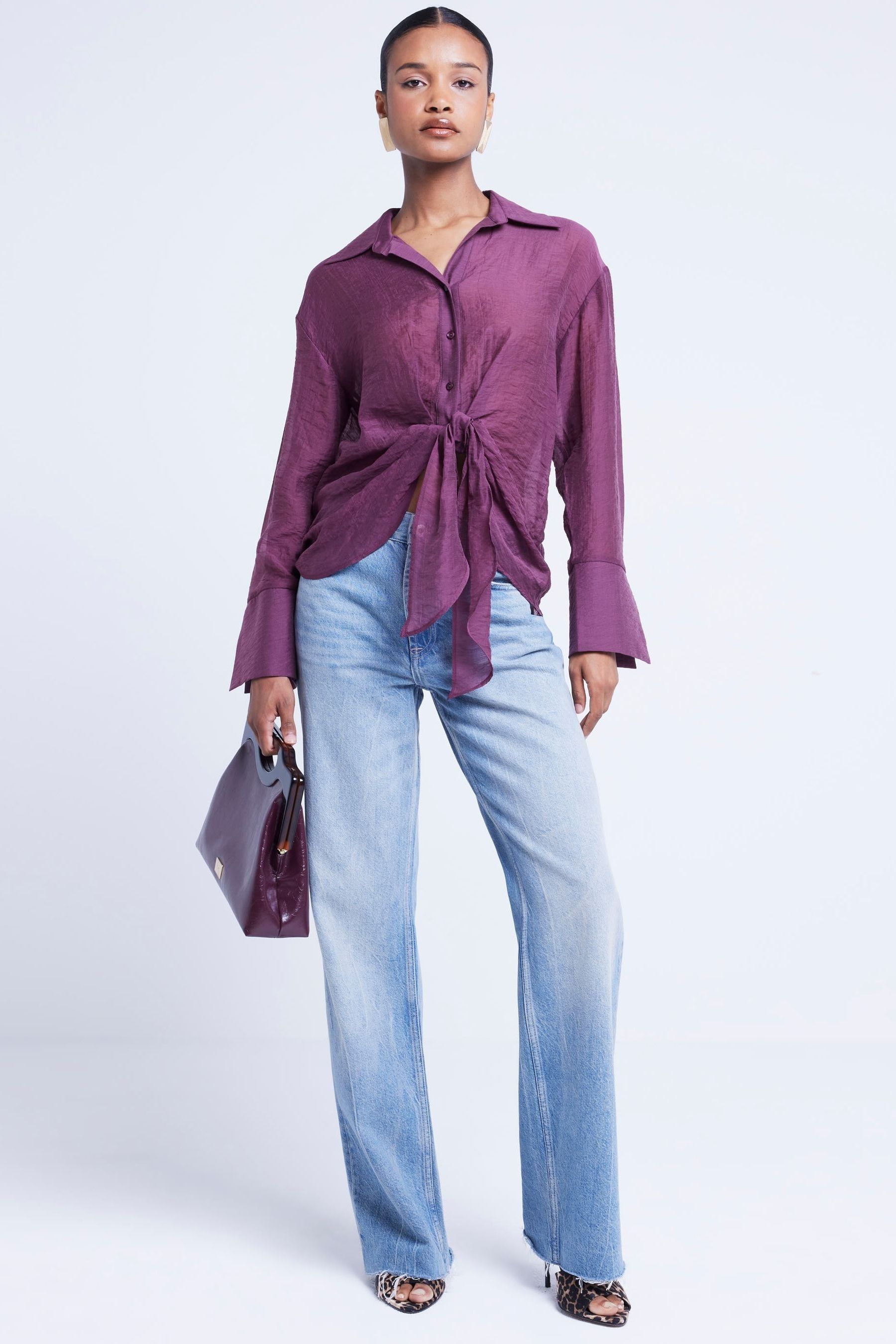 River island purple bag best sale