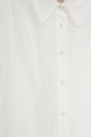 River Island White Linen and Lace Trim Shirt - Image 4 of 4