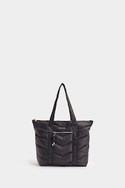 River Island Black Quilted Webbing Shopper Bag - Image 1 of 4