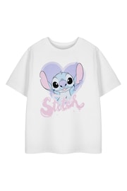 Vanilla Underground White Girls Stitch Disney Licensed T-Shirt - Image 1 of 6