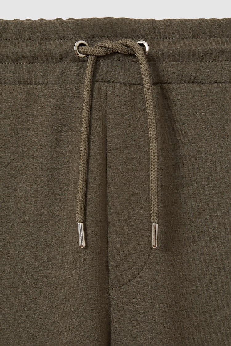 Reiss Sage Green Premier Drawstring Jersey Joggers - Image 6 of 6