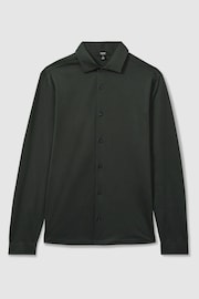 Reiss Emerald Green King Mercerised Cotton Jersey Shirt - Image 2 of 6