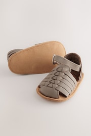 Grey Baby Woven Sandals goldwhitesurf (0-24mths) - Image 3 of 5