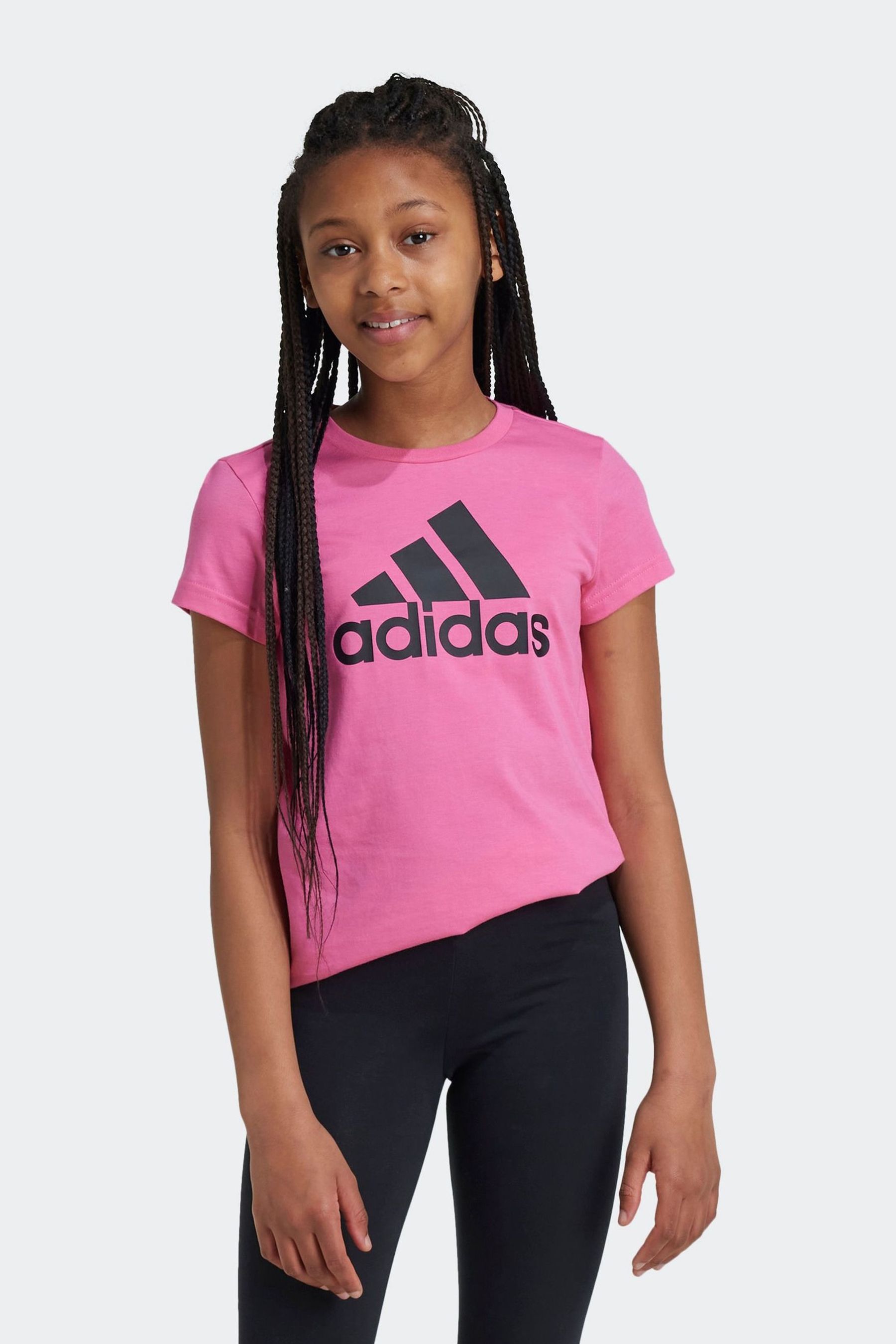 Adidas black and pink shirt clearance