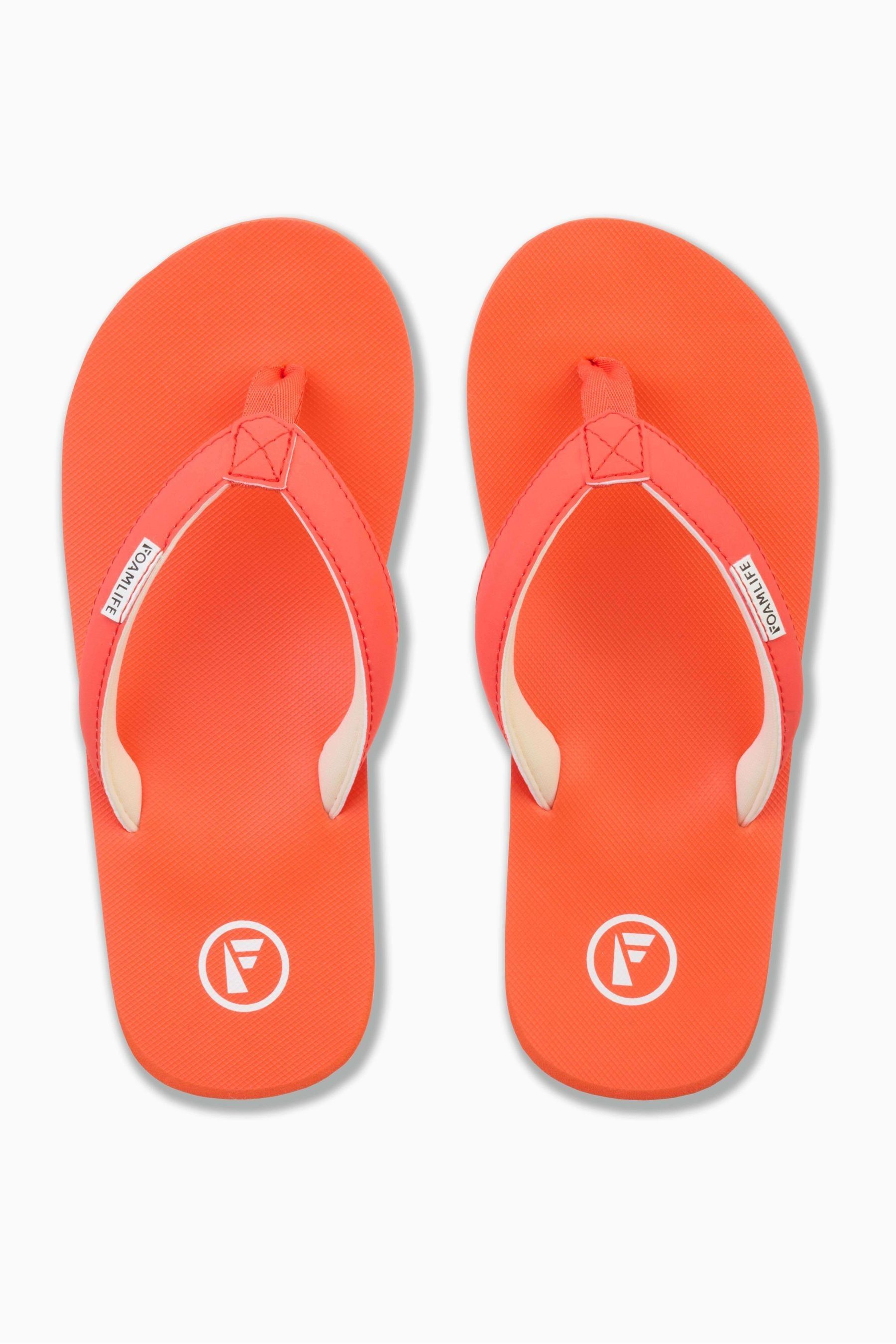 Orange flip flops cheap best sale