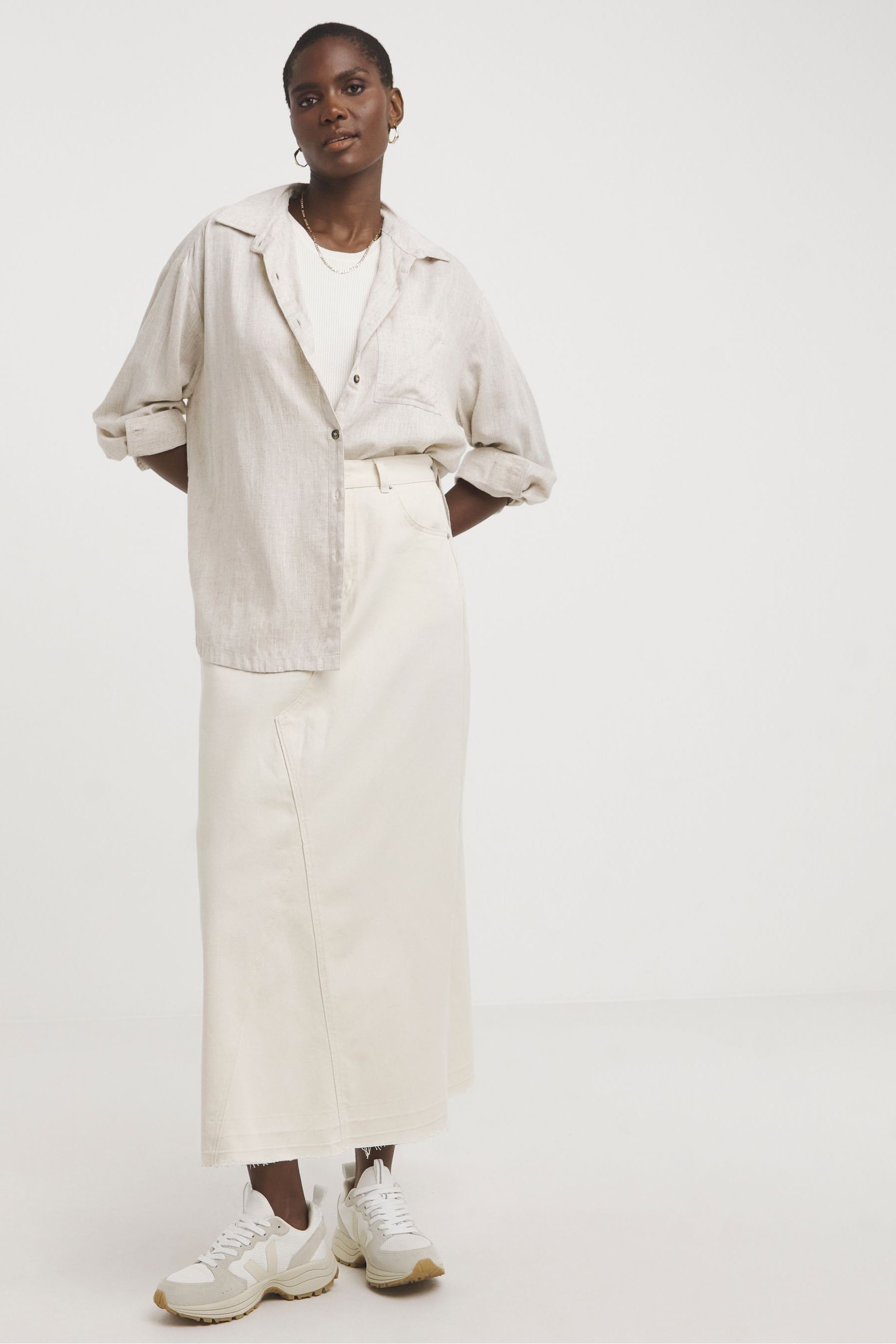 White maxi skirt 100 cheap