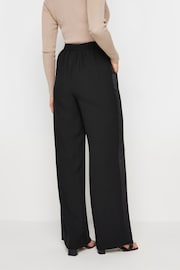 Long Tall Sally Black Satin Side Stripe Trousers - Image 3 of 5