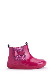 Start Rite Cherry Red Wonderland Patent Leather Zip-Up Boots - Image 2 of 6