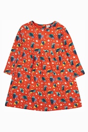 Frugi All-Over Print Orange Bat's Halloween Dress - Image 1 of 4