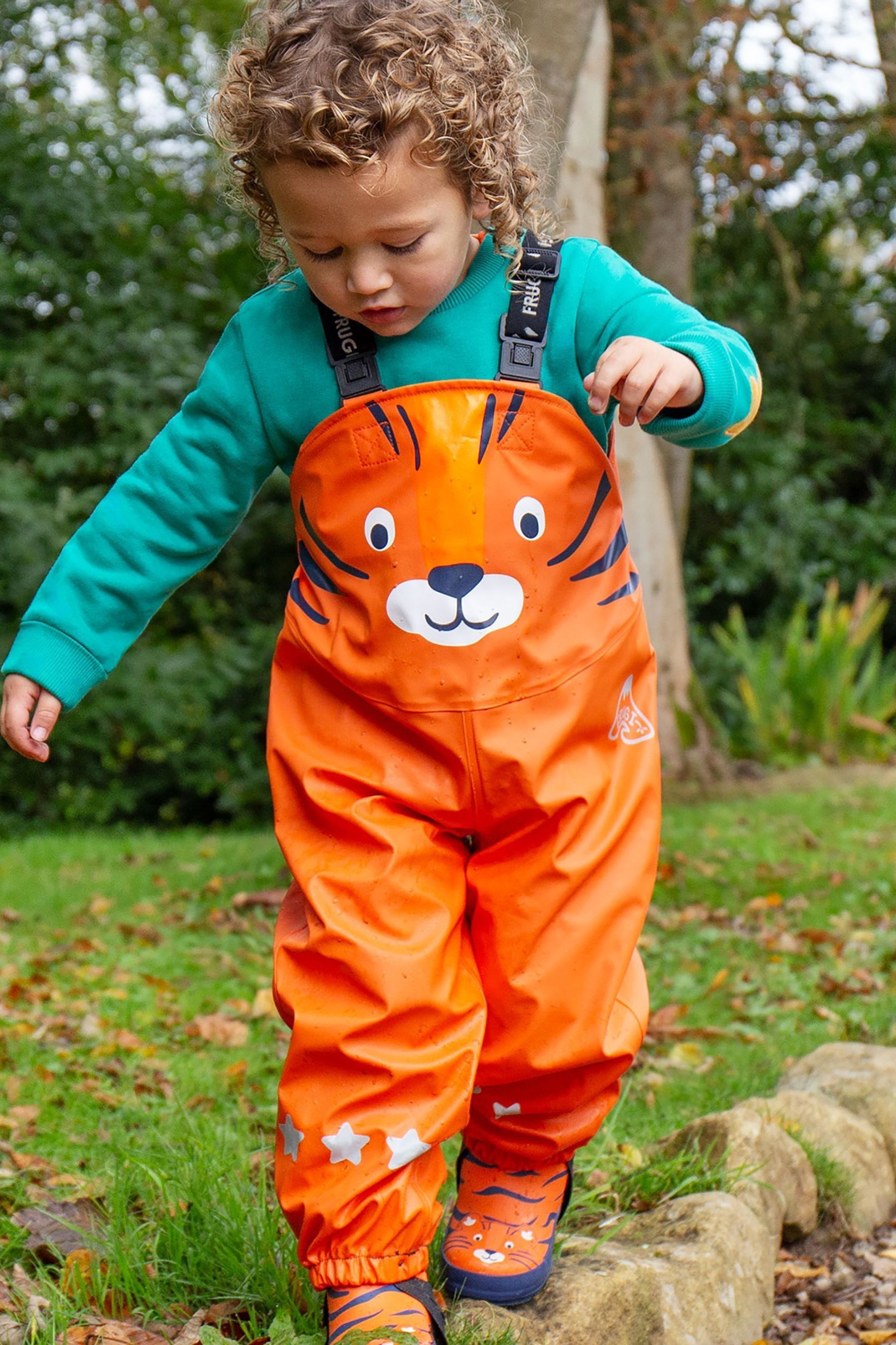 Buy Frugi Orange Waterproof Puddle Buster Trousers from the Next UK online shop