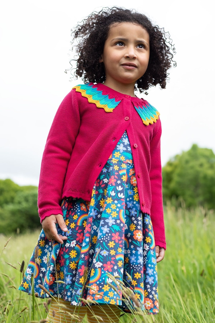 Frugi Red Girl's Collared Cardigan - Image 1 of 6