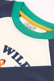 Frugi Blue Go Wild Tiger Raglan Top - Image 2 of 4