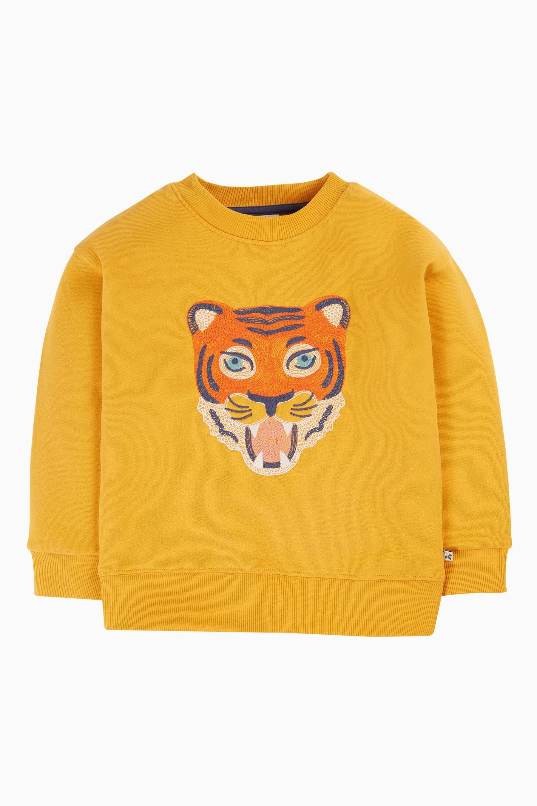 Yellow tiger sweater top
