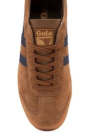 Gola Brown Mens Hurricane Suede Lace-Up Trainers - Image 4 of 4