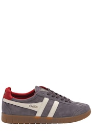 Gola Grey Mens Hurricane Suede Lace-Up Trainers - Image 1 of 4