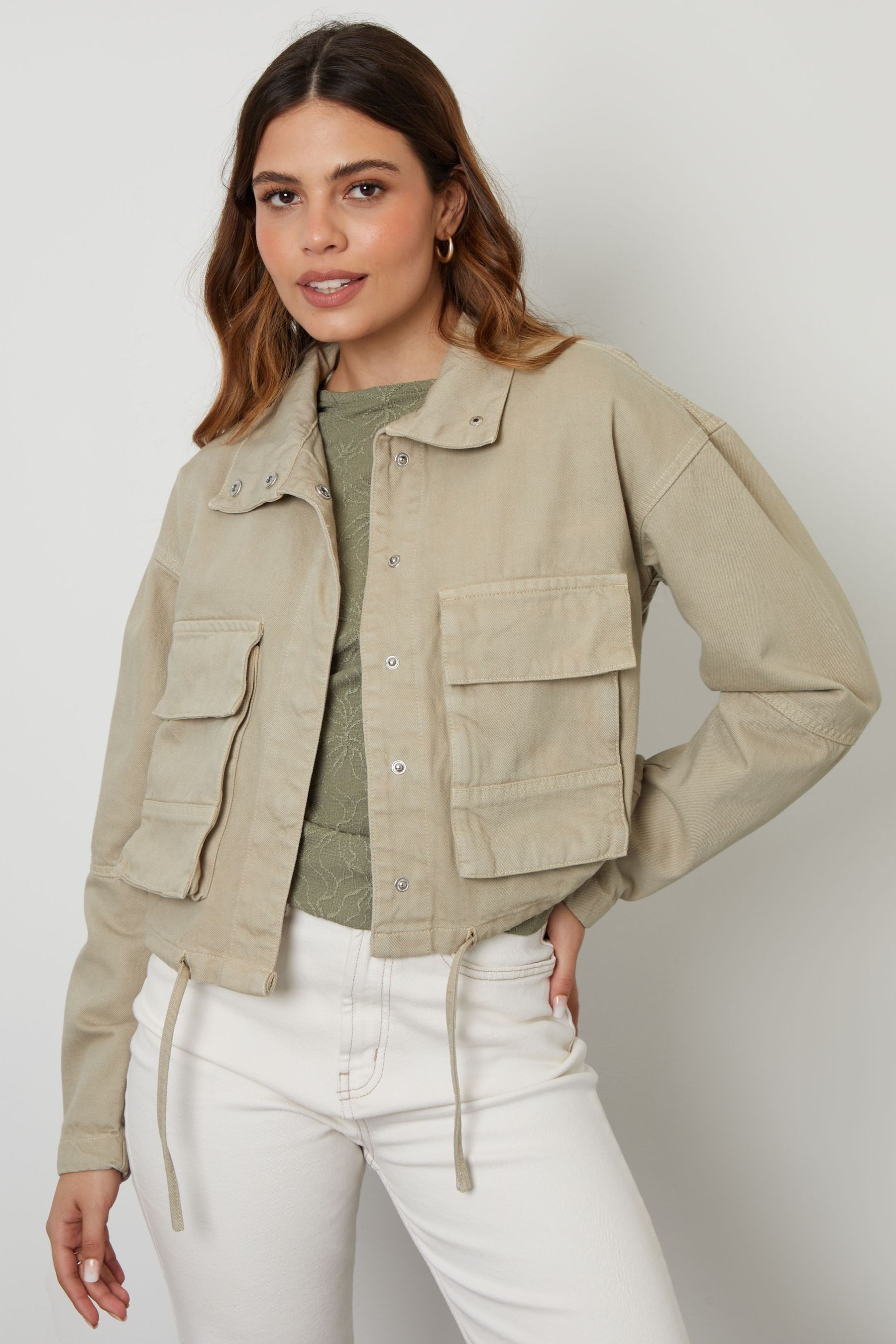 Women's lightweight utility jacket top