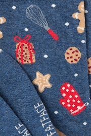 FatFace Blue Navy Womens Christmas Baking Socks 1 Pack - Image 2 of 2