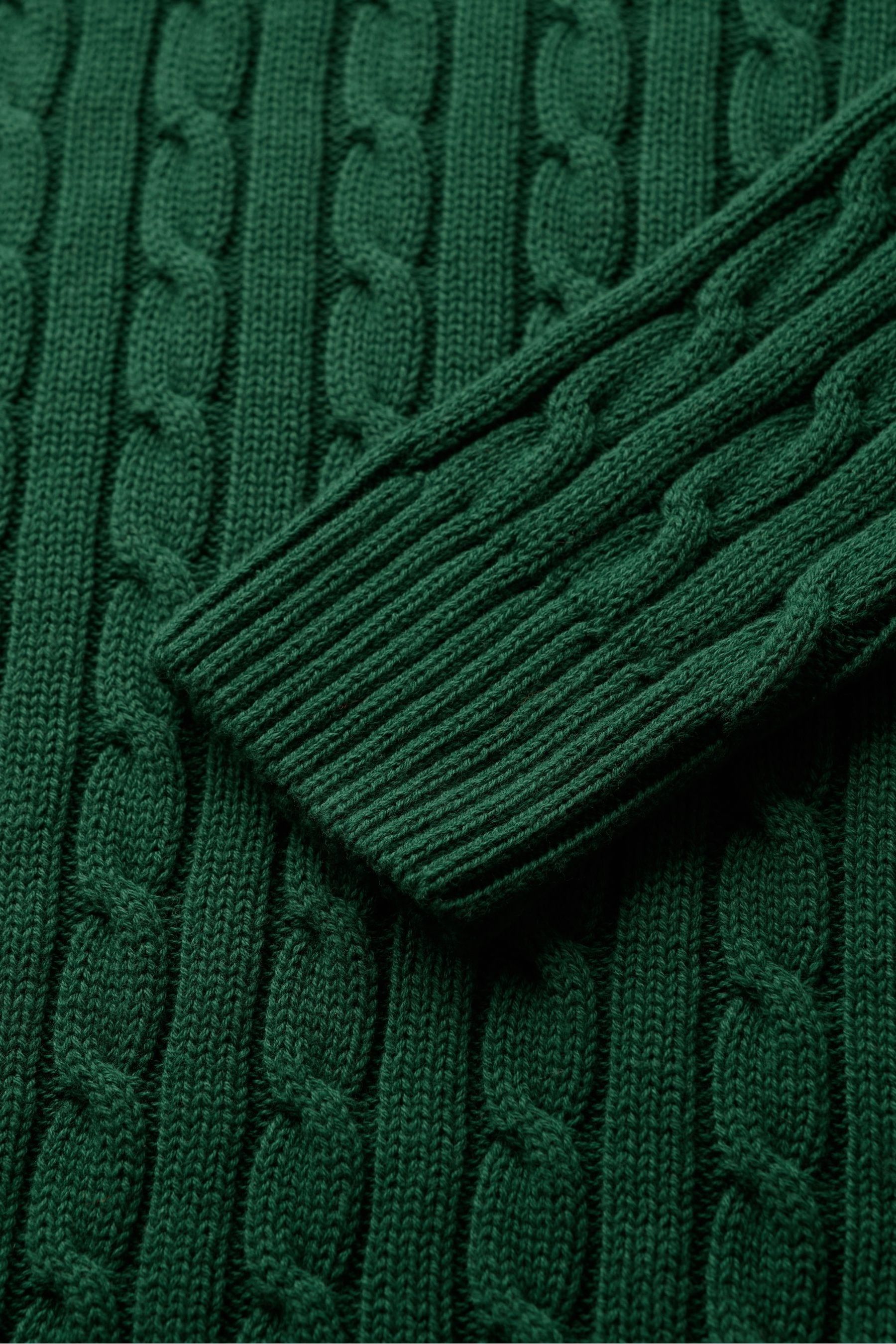 Buy Superdry Green Slouchy Cable Knit 100 Cotton Jumper from Next USA