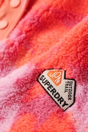 Superdry Pink Supersoft Printed Henley 100% Cotton Sweat Top - Image 6 of 6