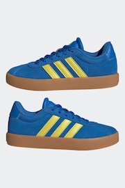 adidas Blue/Yellow VL Court 3.0 Trainers - Image 11 of 20