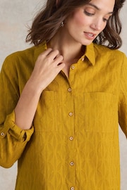 White Stuff Yellow Sophie Organic Cotton Shirt - Image 4 of 6