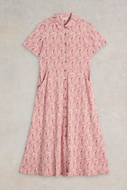 White Stuff Pink Rua Jersey Shirt Dress - Image 5 of 6