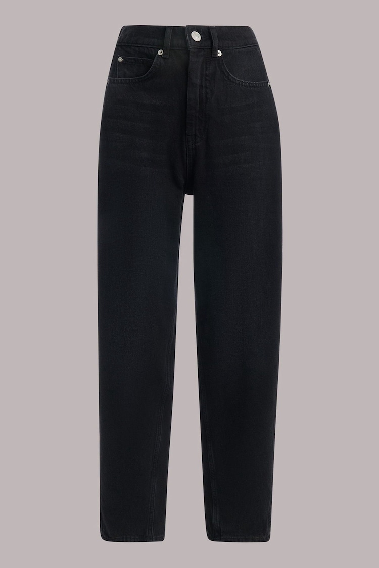 Whistles Black Petite Authentic Barrel Leg Jeans - Image 5 of 5