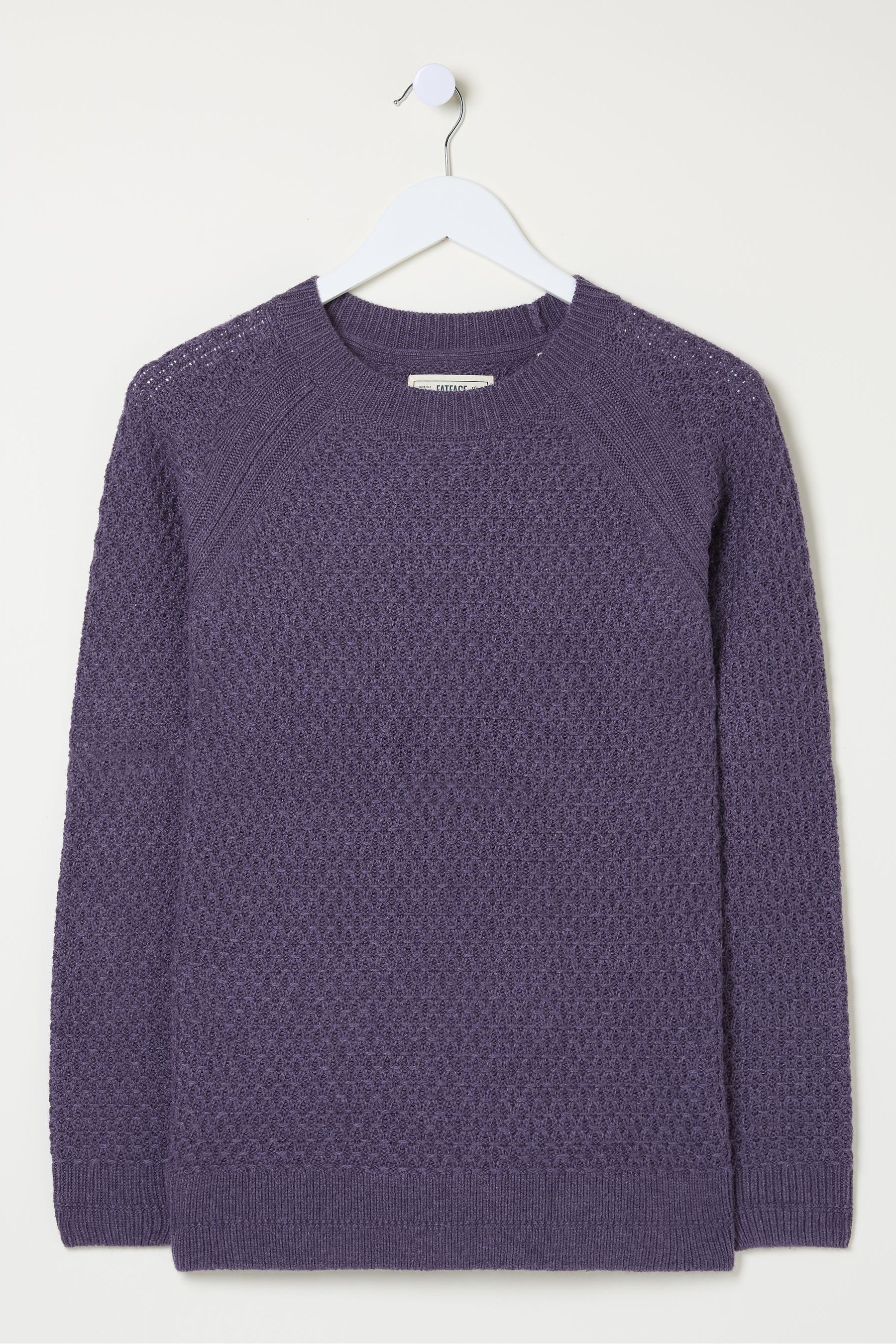Buy FatFace Ella Dark Purple Textured Jumper from Next Luxembourg